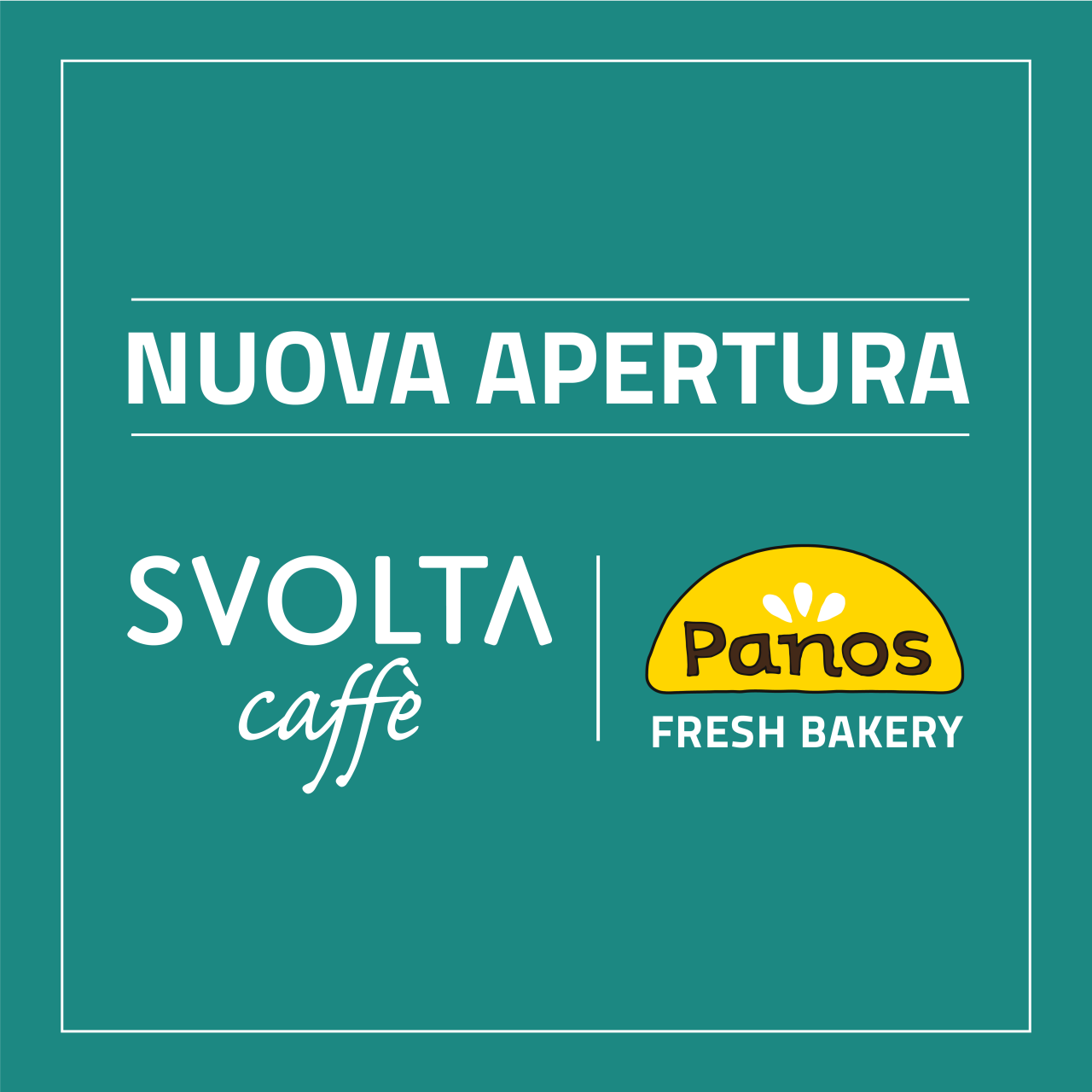 nuova apertura SVOLTA con Panos freash bakery